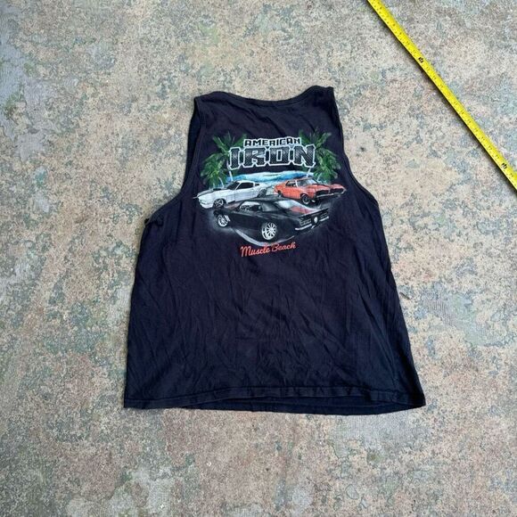 American Iron Muscle Beach Hot Rod Y2K Tank Top - Picture 4 of 4